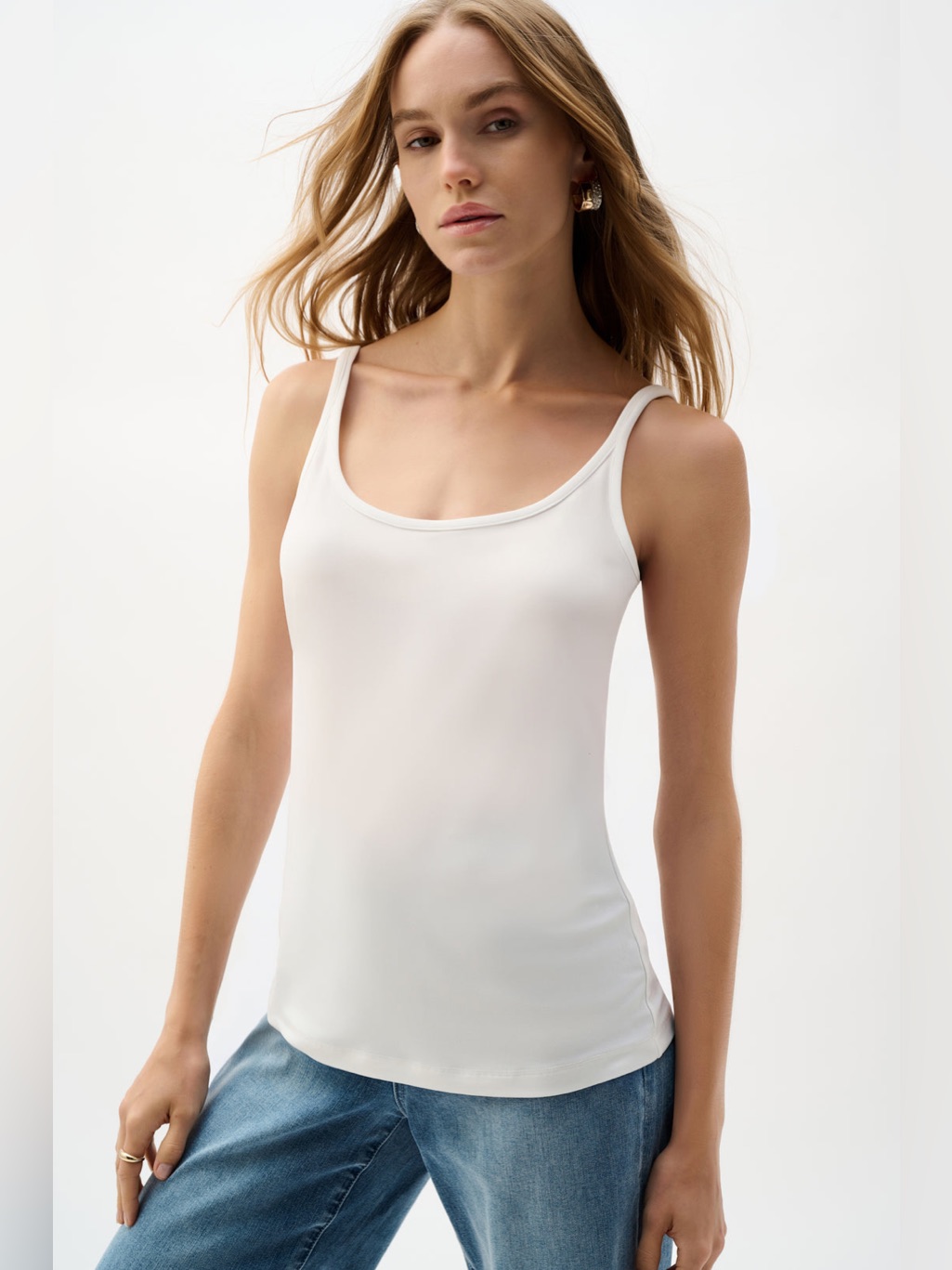 Joseph Ribkoff Silky Knit Camisole Tank Top Vanilla Cream Size 8 Made In Canada